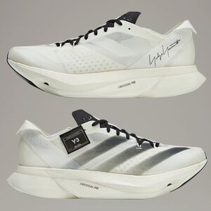 Size 9 - Adidas Y-3 Adizero Adios Pro 3 White Black Running Sneakers